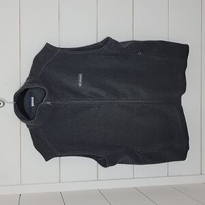 COLUMBIA XL grey fleece zip vest